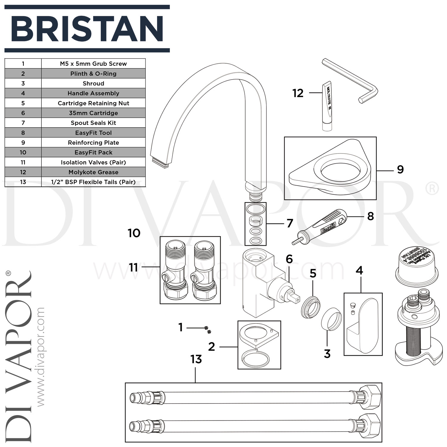 bristan cherry easyfit kitchen tap